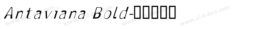 Antaviana Bold字体转换